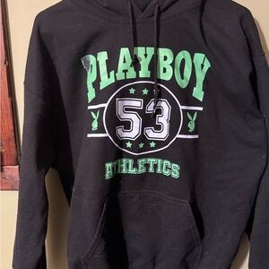 PLAYBOY Black and Green Hoodie